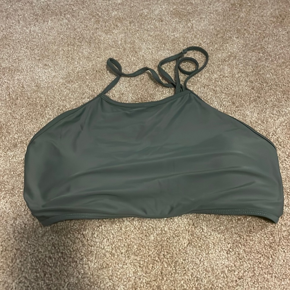 Women’s Green Aerie Used High-Neck Bikini Top